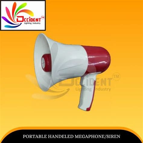 80W White Megaphone Portable Siren, Model Name/Number: Eas-619u Bt at ... 