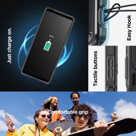 Spigen Black Ultra-Hybrid Zero One Case - For Sony Xperia 1 V