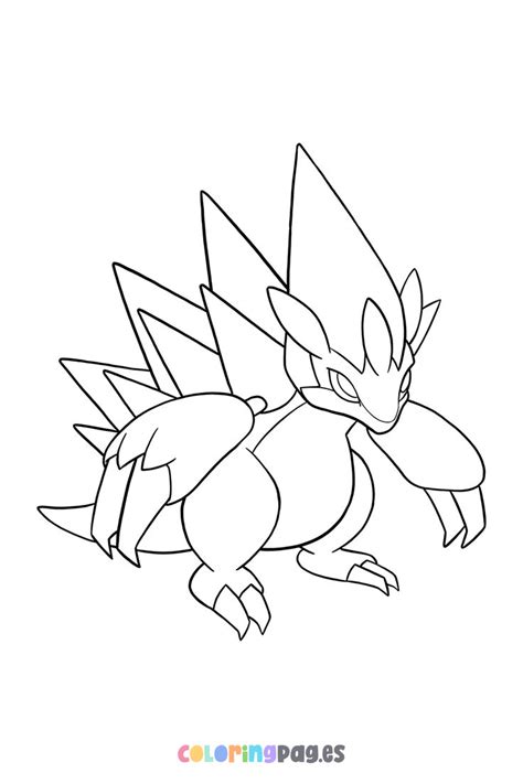 Pokémon Alolan Sandslash Coloring Page In 2024 Coloring Pages Pokemon Coloring Pokemon