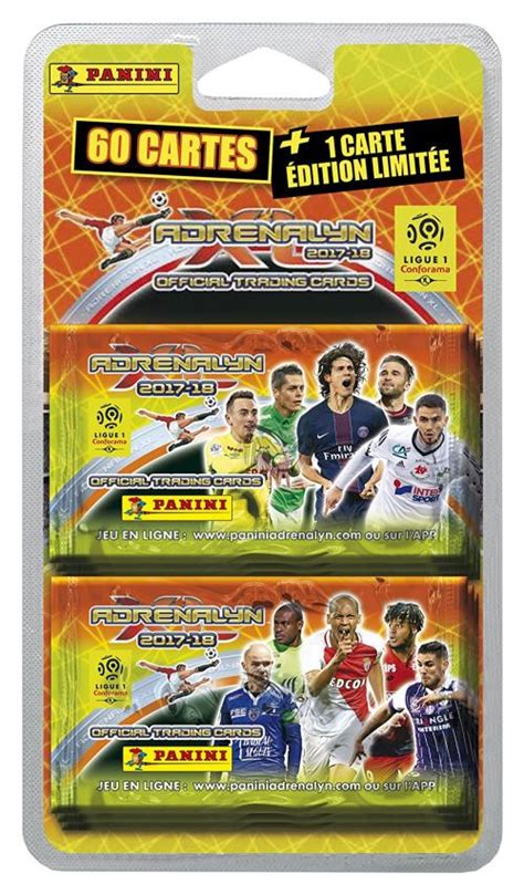 Pack 10 Pochettes De 6 Cartes Foot Adrenalyn Xl Ligue 1 2017 18 Panini