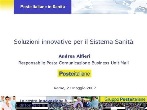 Poste Italiane In Sanit Soluzioni Innovative Per Il