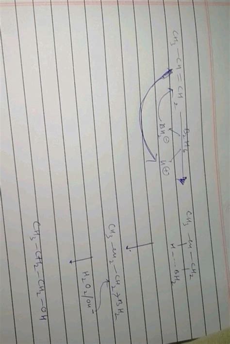 Ch E D Corror Propene Can Be Converted Into Propanol By