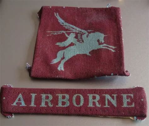 VINTAGE BRITISH WW2 6th AIRBORNE INSIGNIA FORMATION PATCHES 20 00