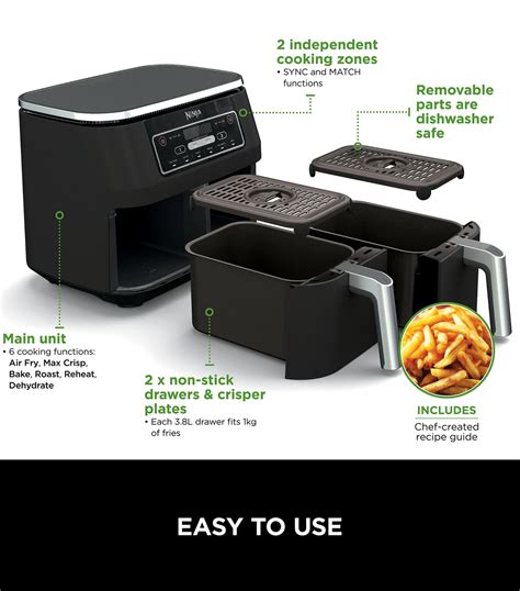 Sale Ninja Foodi Dual Zone Air Fryer 76l Harrods Uk