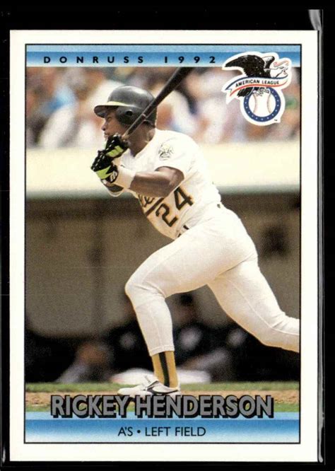 1992 Donruss Rickey Henderson Oakland Athletics 30 EBay