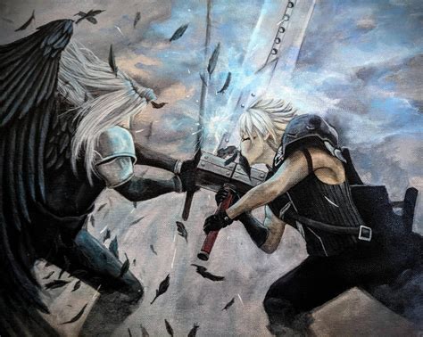 Cloud vs. Sephiroth by Ninernator on DeviantArt