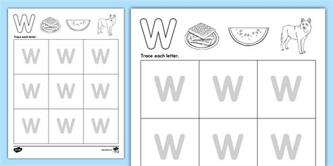 Uppercase Letter W Tracing Activity Teacher Made Twinkl