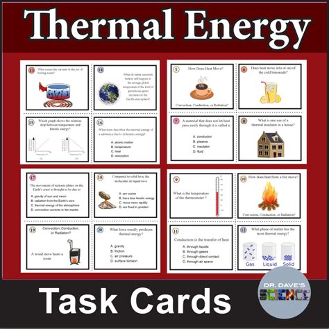 Thermal Energy Task Cards Made By Teachers