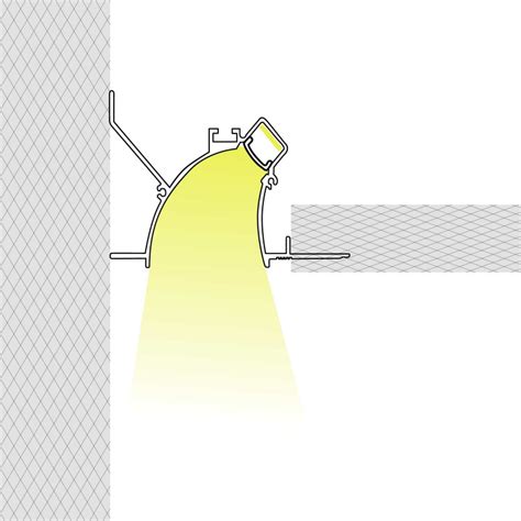 Profile For Led Strip Recessed Trimless For Corner Wallwasher