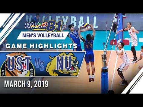 Uaap Mv Ust Vs Nu Game Highlights March Youtube