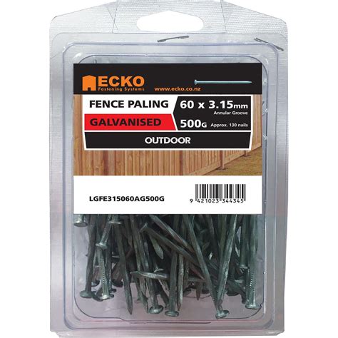 Ecko Fence Paling Nails 60 X 3 15mm 500g Galvanised Mitre10