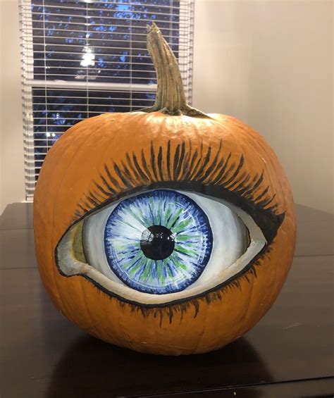 Eyeball Pumpkin In 2024 Pumpkin Halloween Decorations Halloween Pumpkins Carvings Halloween