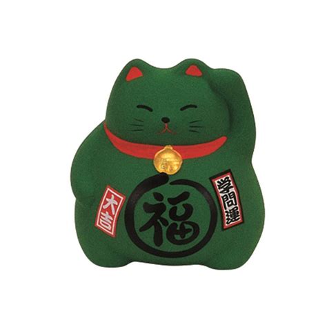 Lucky Cat 9cm green