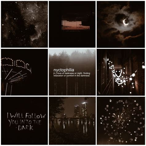 Aesthetic Mood Board Night Night Dark Aesthetic Moodboard Dark