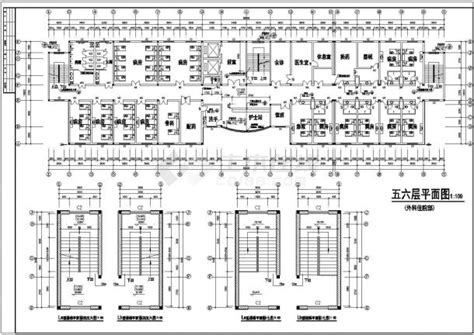 某地区医院七层住院大楼建筑施工图纸医疗建筑土木在线