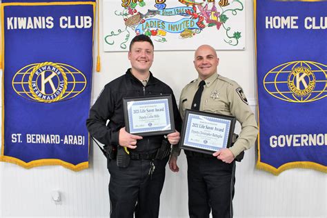 Two St Bernard Sheriffs Office Deputies Receive Kiwanis Club Life