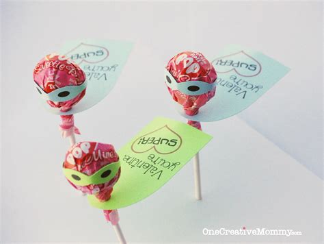 Tootsie Pop Super Valentines Free Cutting Templates