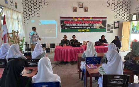 Pelajar Ikuti Sosialisasi Bahaya Narkoba Yang Digelar Tmmd Ke