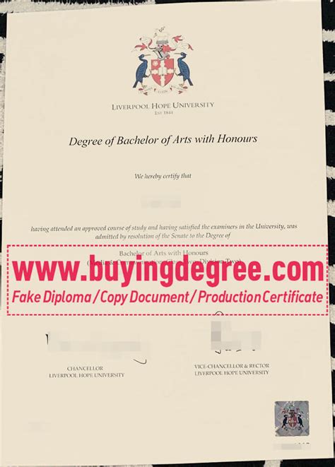 Where To Buy A Fake Liverpool Hope University Degree