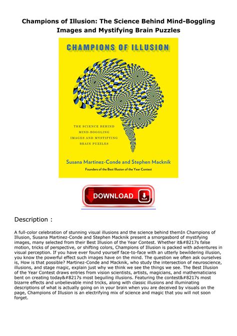 Read Download Champions Of Illusion The Science Behind Mind Boggl By