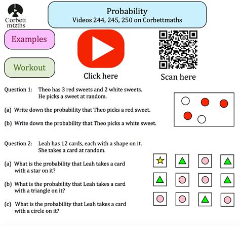 Probability Textbook Exercise Corbettmaths