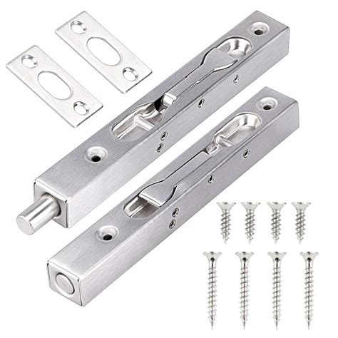 Buy BUZIFU 2 Pack Door Flush Bolt Latch 6 Inch Concealed Door Bolt