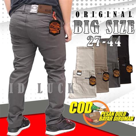 Celana Chino Panjang Pria Jumbo Big Size 27 44 Reguler Fit Chinos Cowok