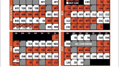 Baltimore Orioles Printable Schedule