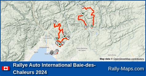 Streckenverlauf Rallye Auto International Baie Des Chaleurs 2024