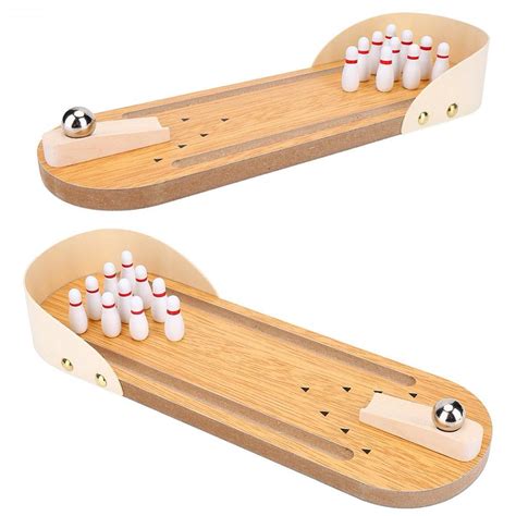 Lhcer Table Bowling Toy Mini Bowling Game Settable Mini Bowling Game