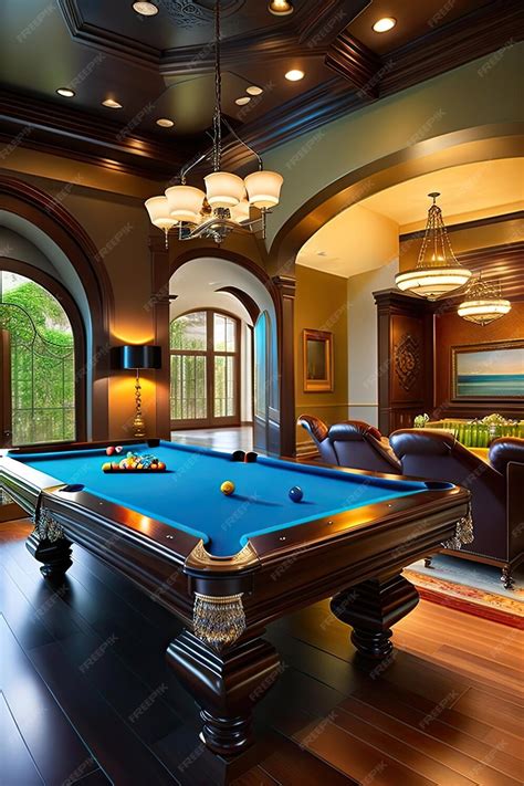 Premium Ai Image Modern Billiard Room Design Ideas