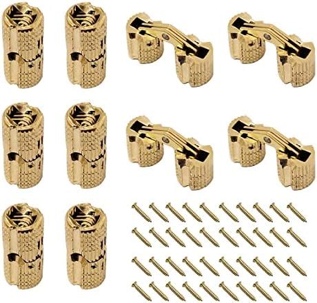 10pcs 0 315inch 8mm Brass Barrel Hinges Hidden Invisible Cabinet