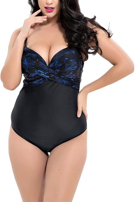 DianShao Mujer Bikini Pechos Grandes Tallas Grandes Bañadores Bodycon Traje De Baño Amazon es