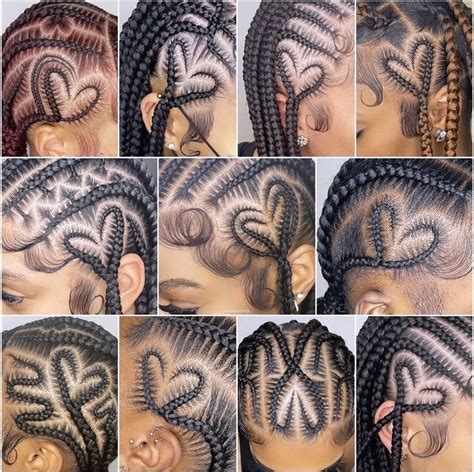 40 Heart Braids Braided Hairstyle Ideas For Black Women Black Beauty