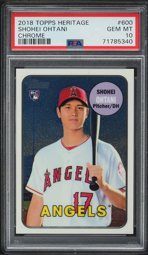 Topps Heritage Chrome Shohei Ohtani Rookie Thc Psa