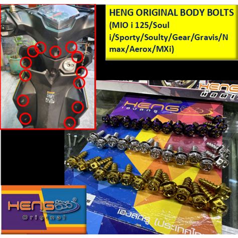 Heng Original Body Bolts Set For Mio I Soul I Sporty Soulty Gear