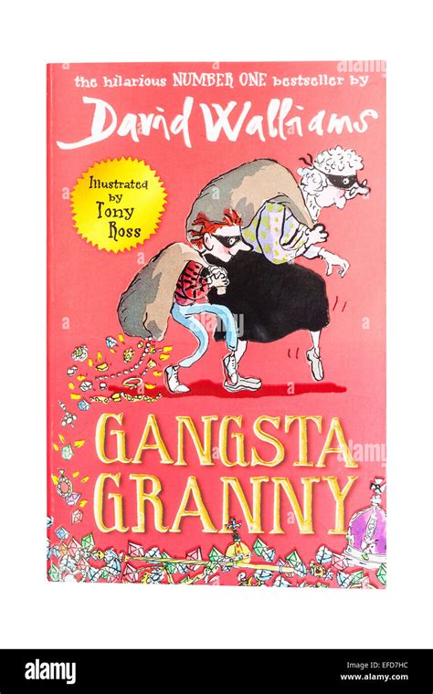 The book called Gangsta Granny written by David Walliams on a white ...