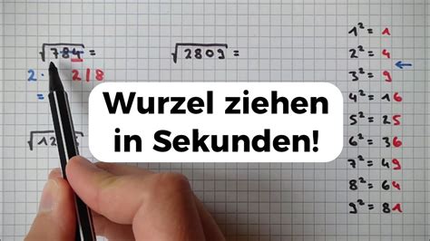 Mathe Trick Wurzel Ziehen Ohne Taschenrechner Youtube