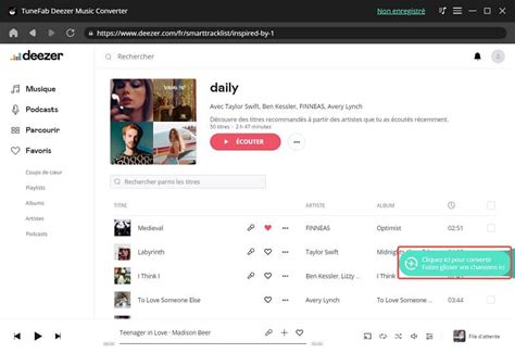 Tunefab Deezer Music Converter Télécharger De La Musique Deezer En Mp3