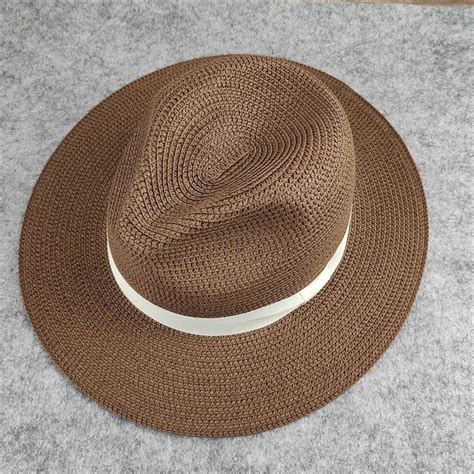 Gray Adjustment Cm Chapeau De Paille Surdimensionn Pour Hommes