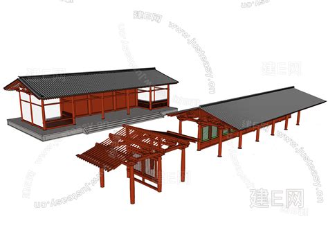 中式古建筑模型su模型下载 Id105203700 建e网su模型