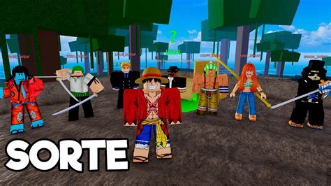 TESTEI A SORTE DOS MUGIWARAS GIRANDO FRUTAS NO BLOX FRUITS ROBLOX