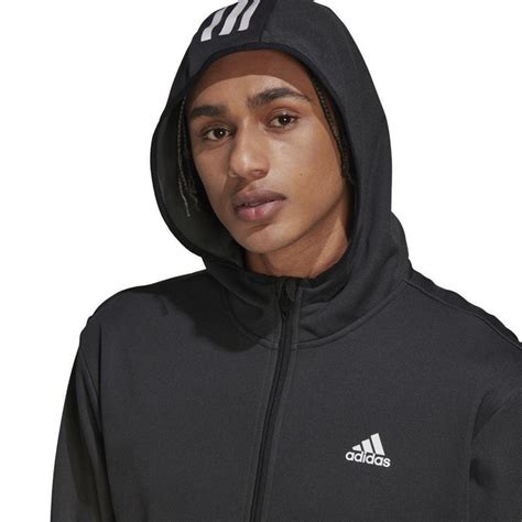 Buy Adidas Mens T365 Training Full Zip Hoodie Black Melange