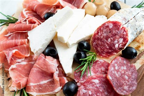 Tagliere Di Salumi E Formaggi Tipici Italiani Stock Photo Adobe Stock