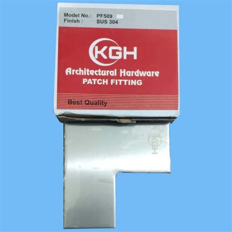 Polished KGH Stainless Steel L Shaped Patch For Glass Fitting Size