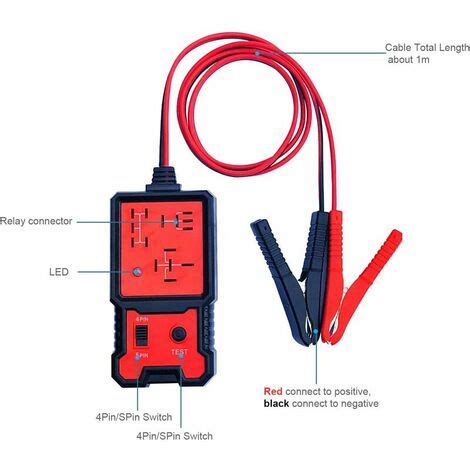 Testeur de Relais Automobile 12V Vérificateur de Batterie de Voiture