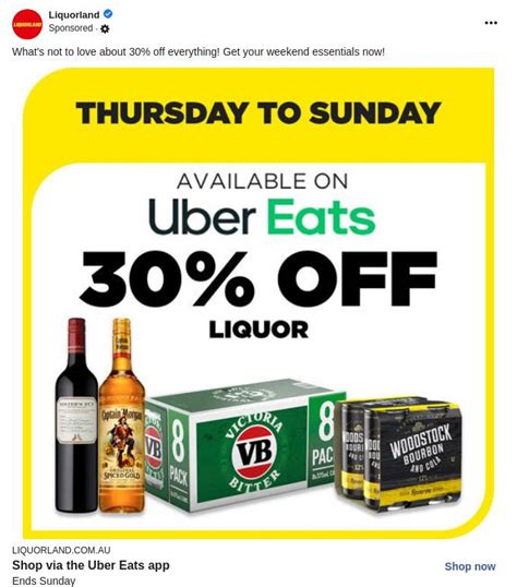 Liquorland Delivery Online Menu Order Liquorland Near Me Uber Eats Ad