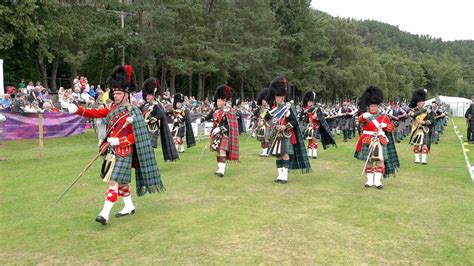 Scotland The Brave As The Massed Pipe Bands Play On The March During