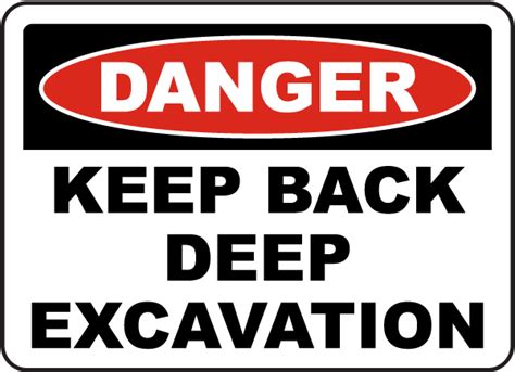 Keep Back Deep Excavation Sign - Get 10% Off Now