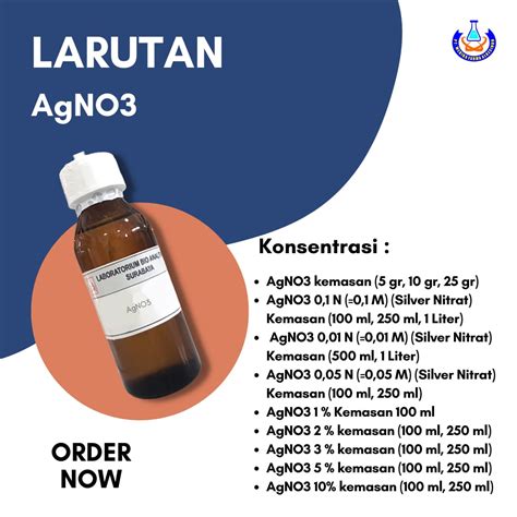 Larutan Agno3 001n001m Silver Nitrat 500ml Medikalogy